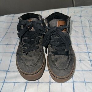 Vans Black and Brown High-Top Sneakers